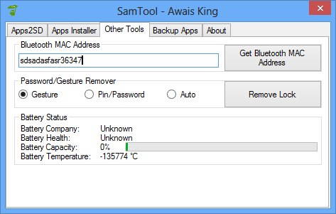 Writeable Device Bluetooth ID text box. (Which can crash tool sometimes while getting id)
