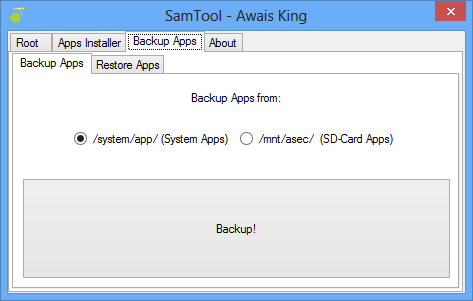 Backup/Restore - SamTool v3 (Not Rooted)